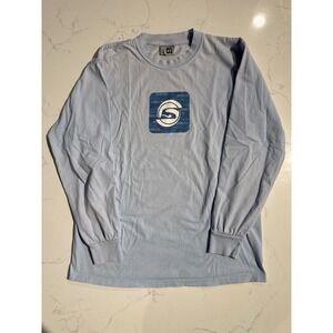 Salty Long Sleeve T Shirt Men's Large Blue Graphic Skate Streetwear